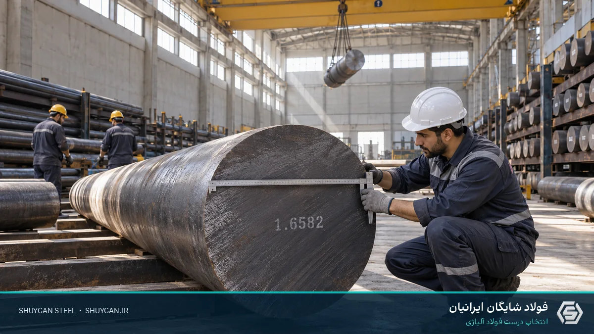 صحنه صنعتی ایرانی مرتبط با VCN150 در قطر بالا و کنترل مقاطع فولادی