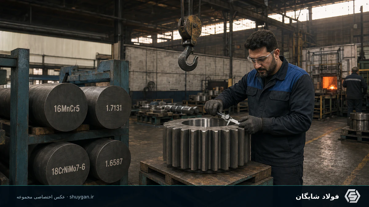 مقایسه فولاد سمانته 1.7131 و 1.6587 برای چرخ دنده