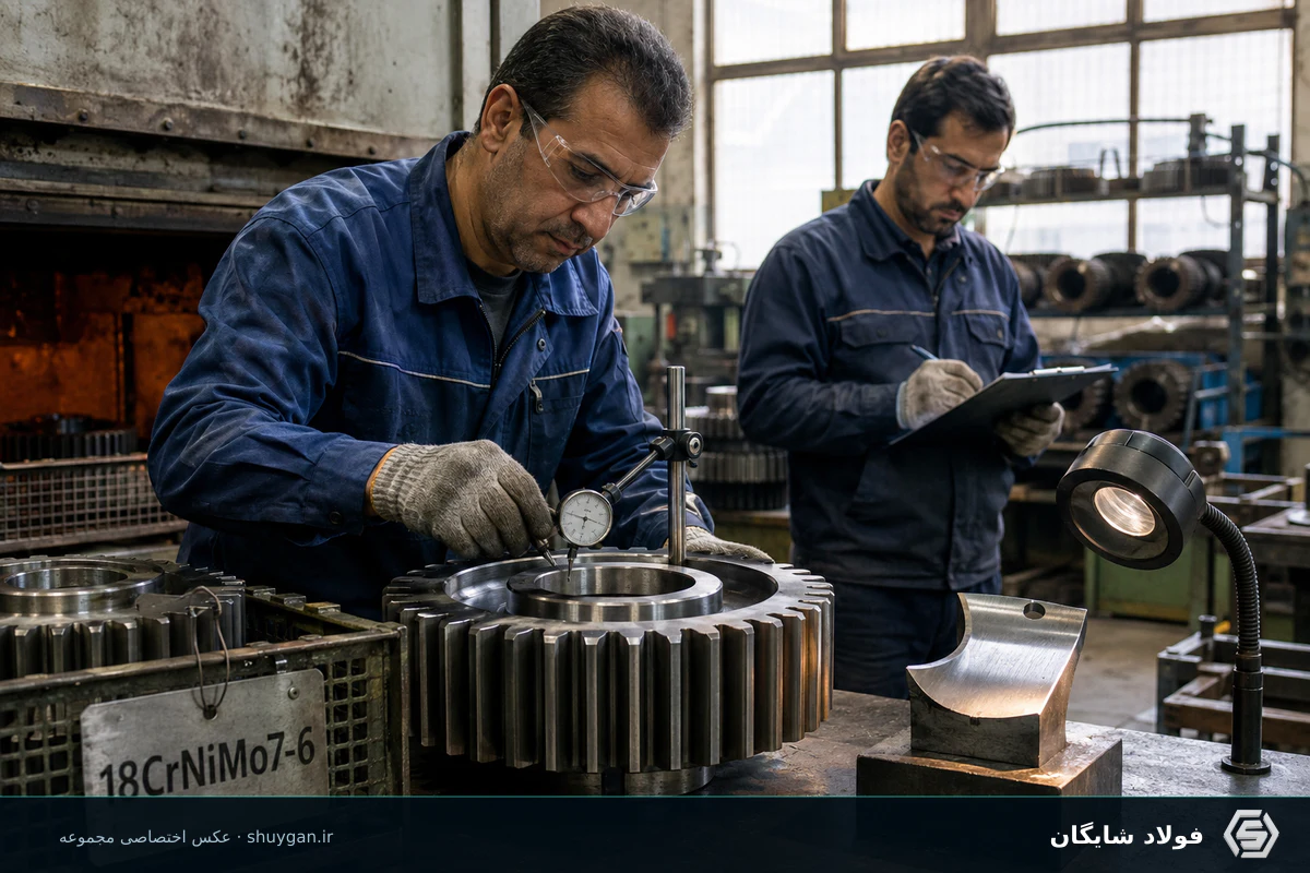 تصویر فنی زنجیره طراحی لایه تا اندازه نهایی